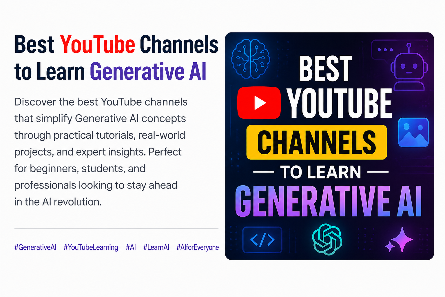 Top YouTube Channels to Learn Generative AI